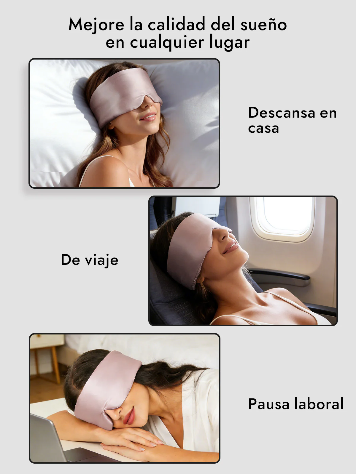 Elegante antifaz para dormir de seda de una pieza - Image 6