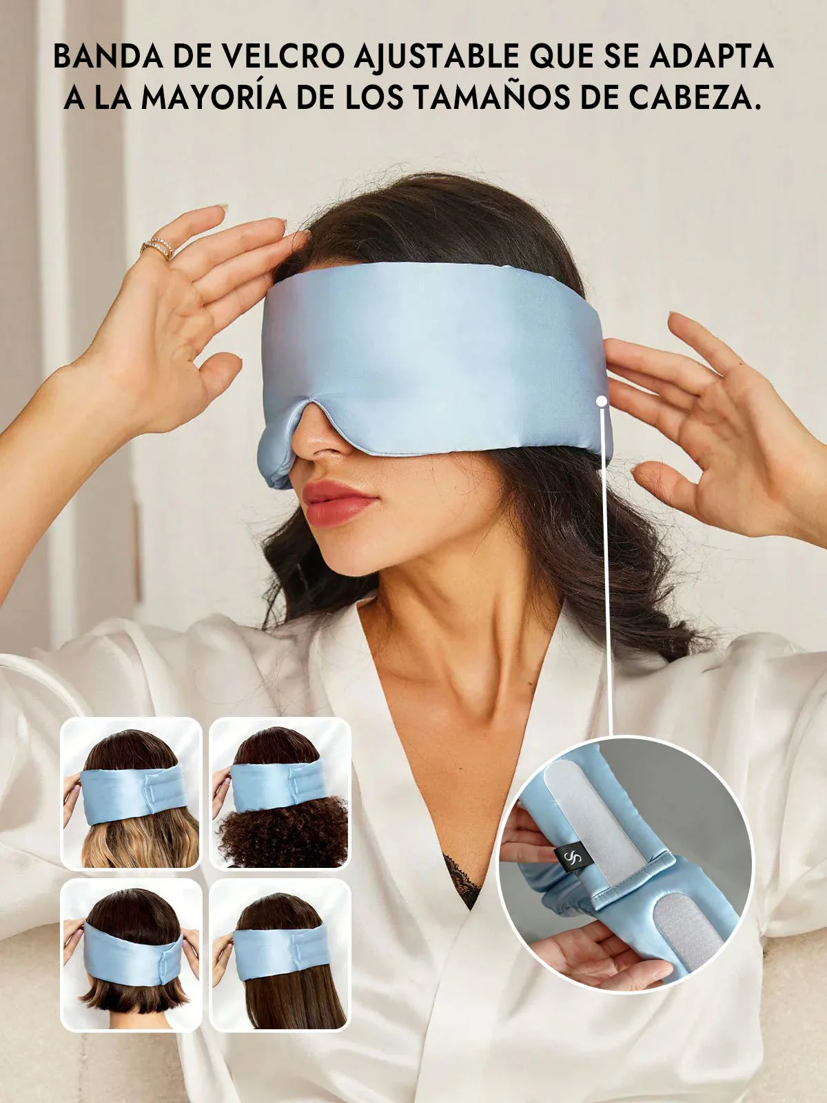 Elegante antifaz para dormir de seda de una pieza - Image 64