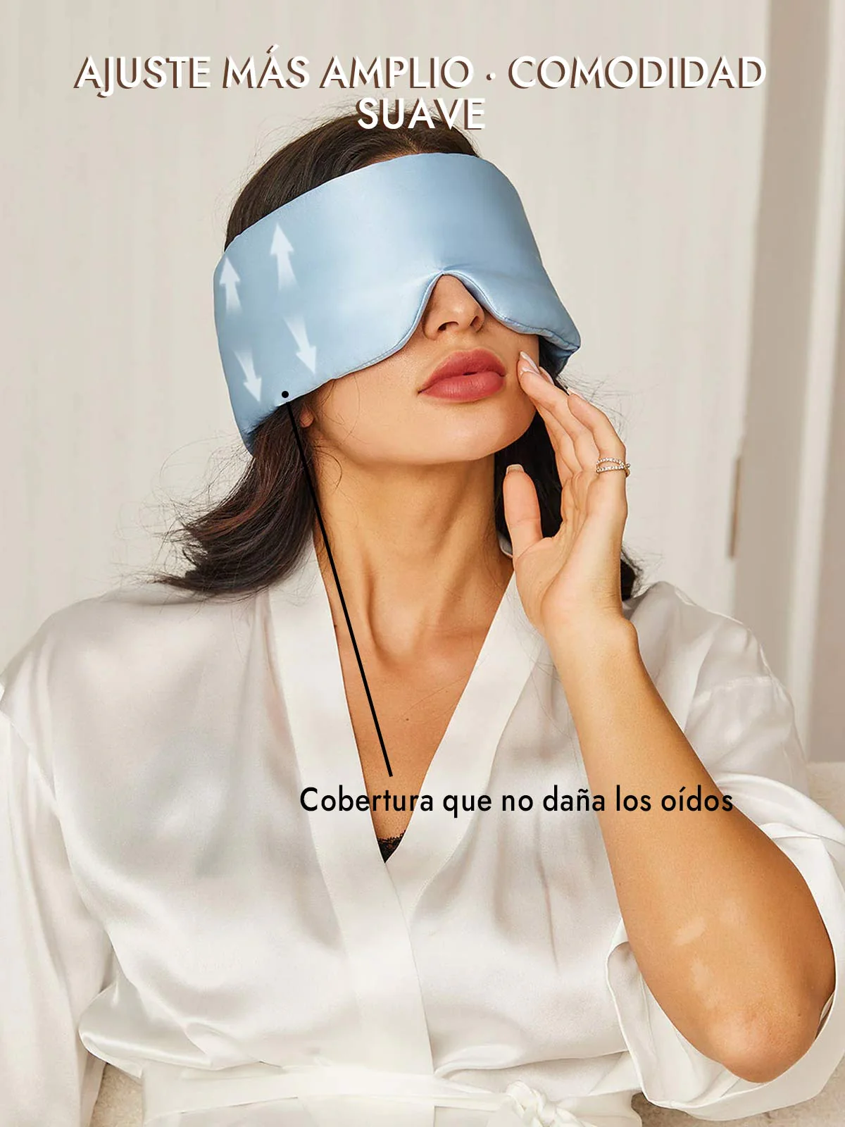 Elegante antifaz para dormir de seda de una pieza - Image 65