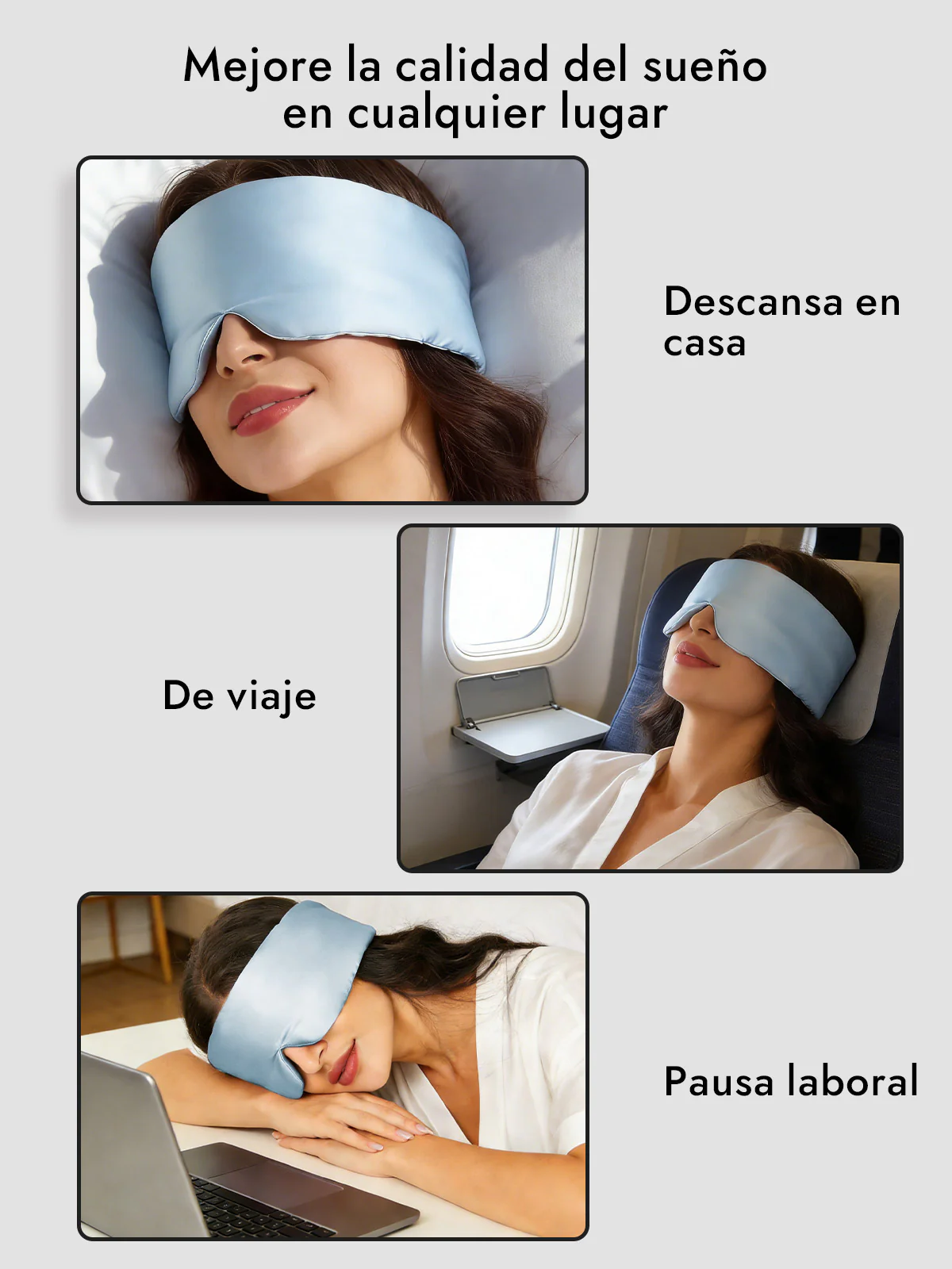 Elegante antifaz para dormir de seda de una pieza - Image 66