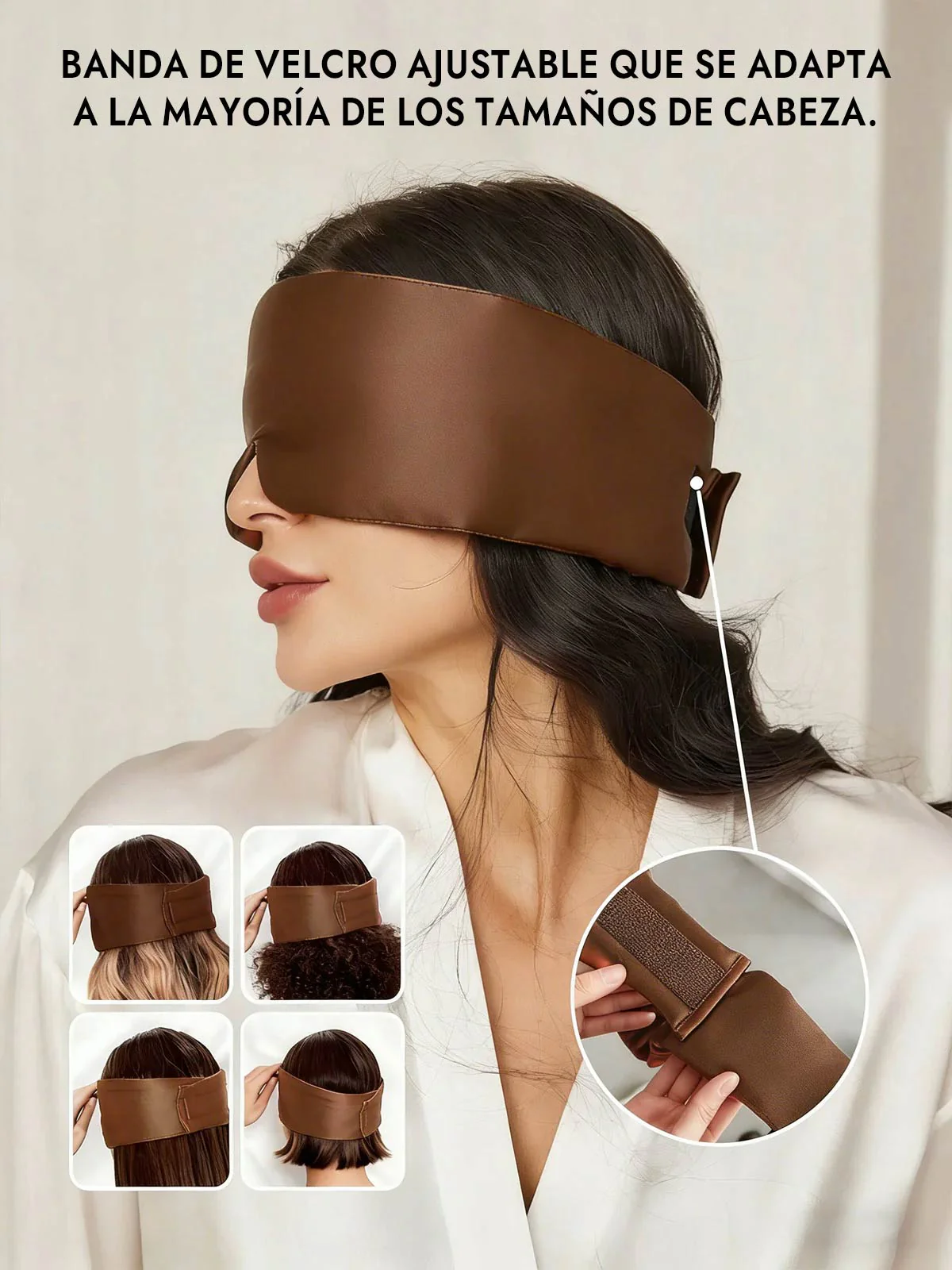 Elegante antifaz para dormir de seda de una pieza - Image 70