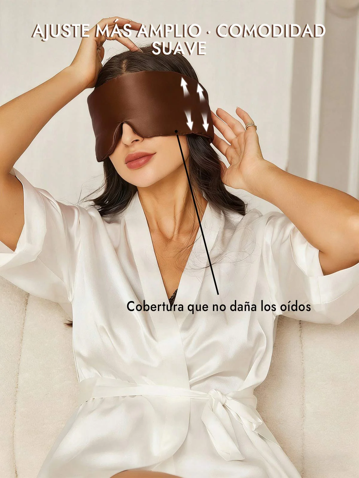 Elegante antifaz para dormir de seda de una pieza - Image 71