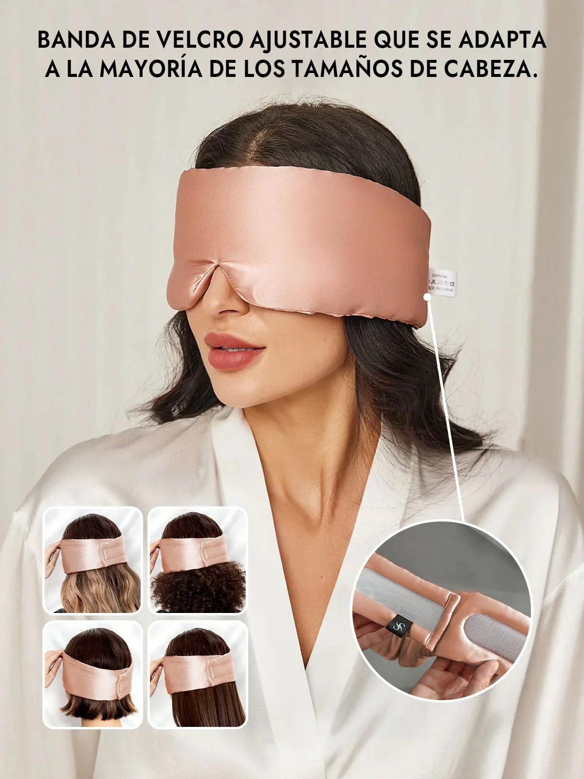 Elegante antifaz para dormir de seda de una pieza - Image 76
