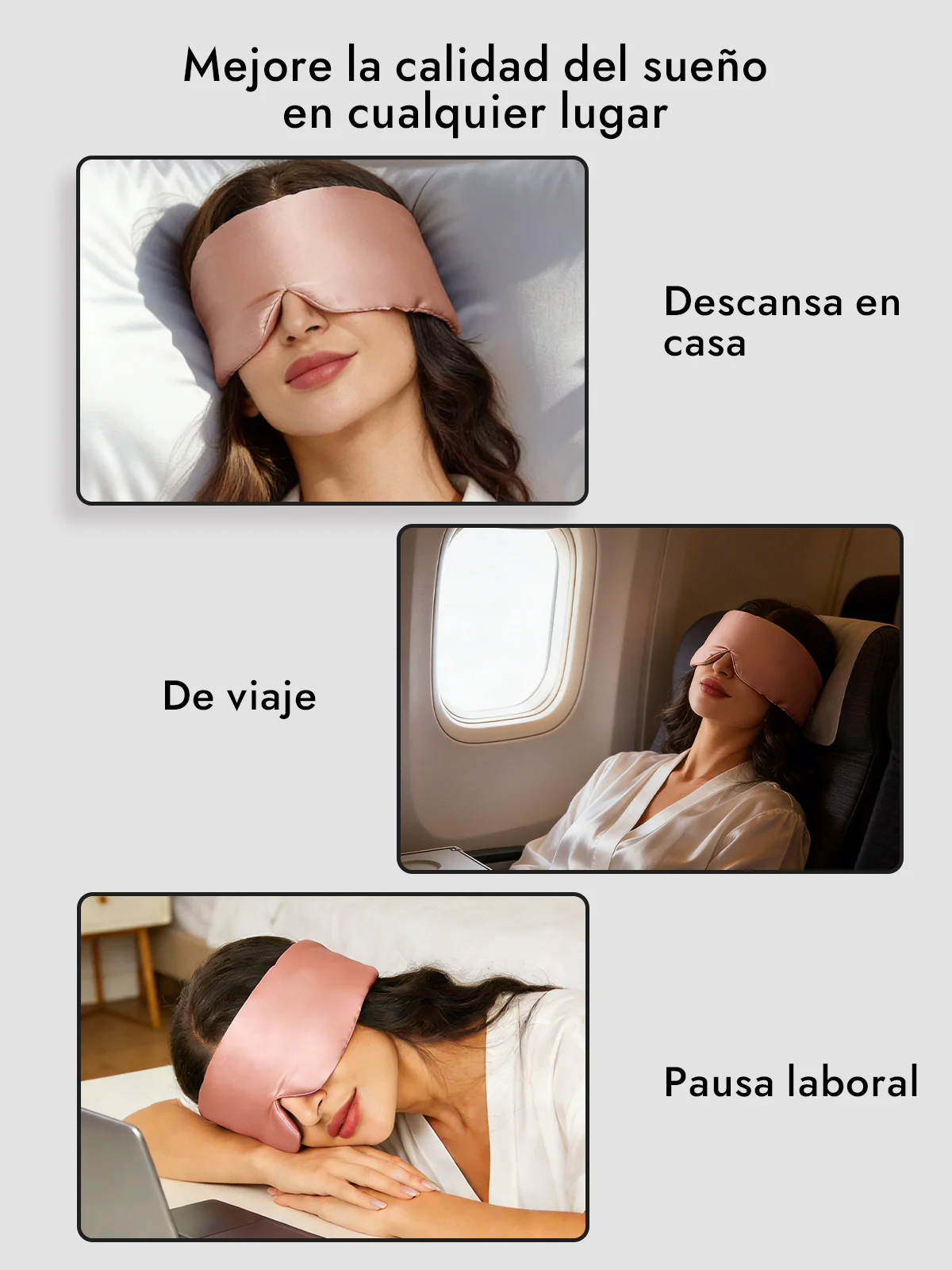 Elegante antifaz para dormir de seda de una pieza - Image 78