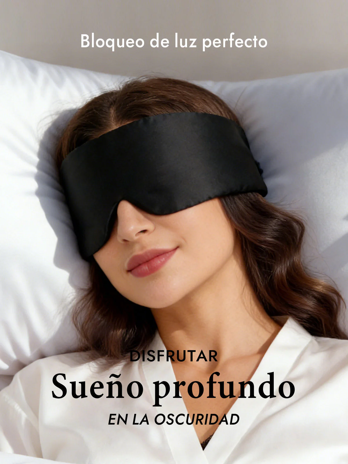 Elegante antifaz para dormir de seda de una pieza - Image 9