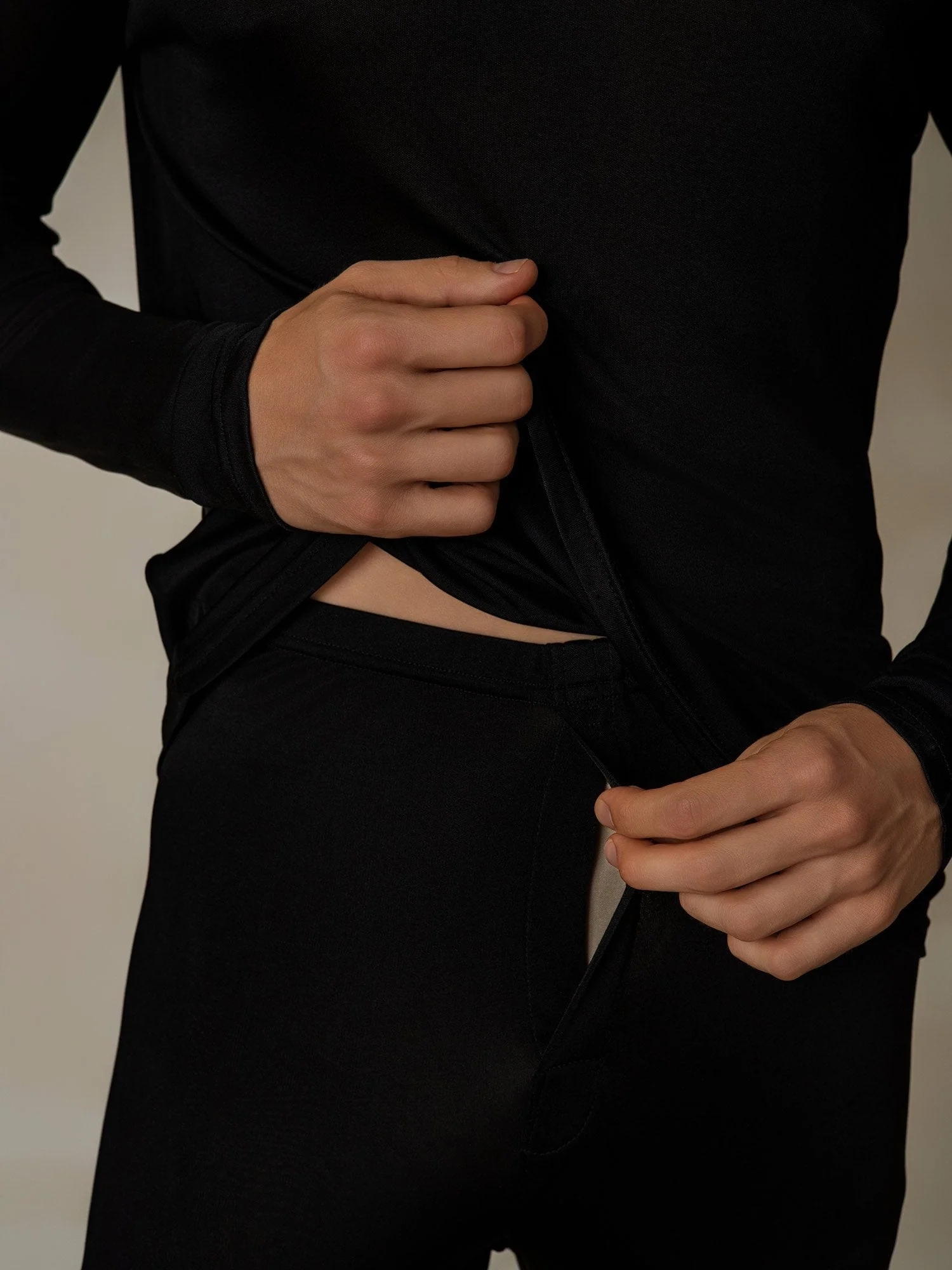 Ropa Interior De Hombre De Manga Larga De Jersey De Seda - Image 11
