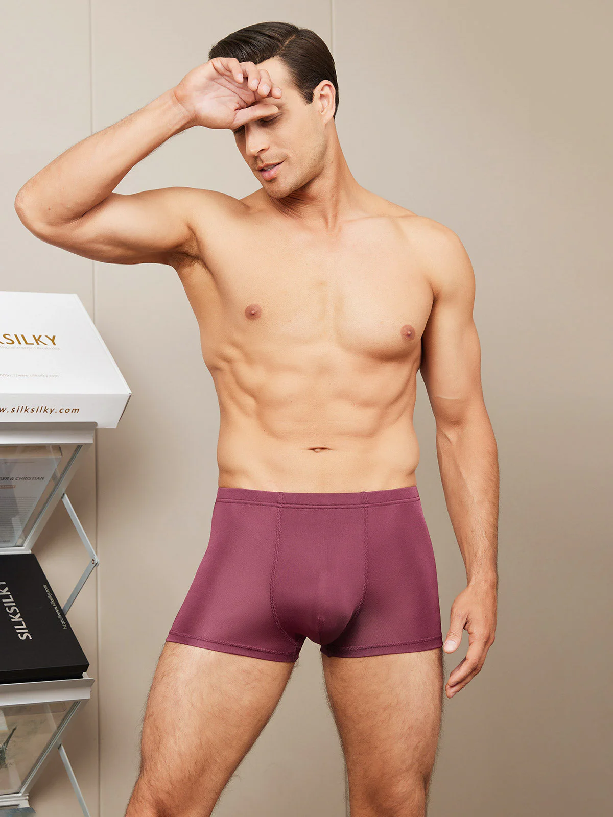 Calzoncillos Boxer Hombre De Pura Seda Ropa Interior - Image 14