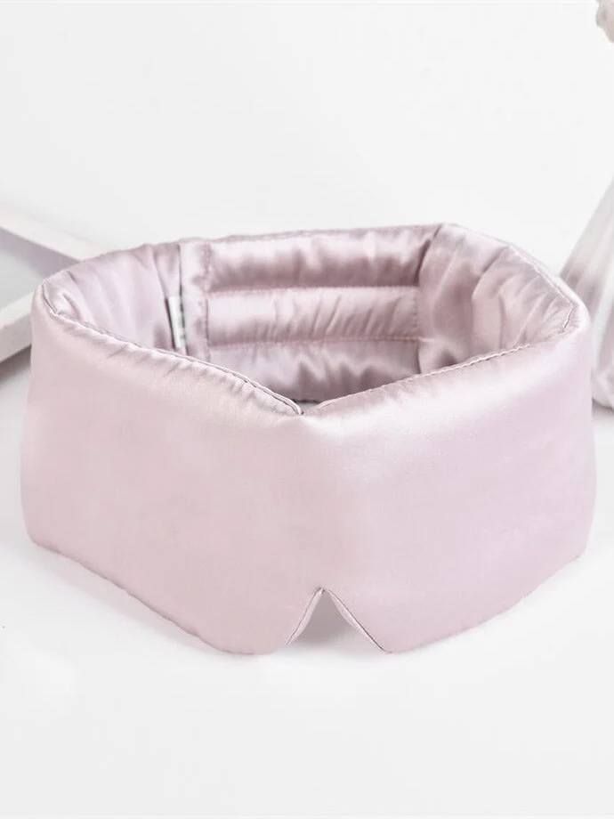 Antifaz para dormir de seda de una sola pieza con cierre de velcro - Image 18