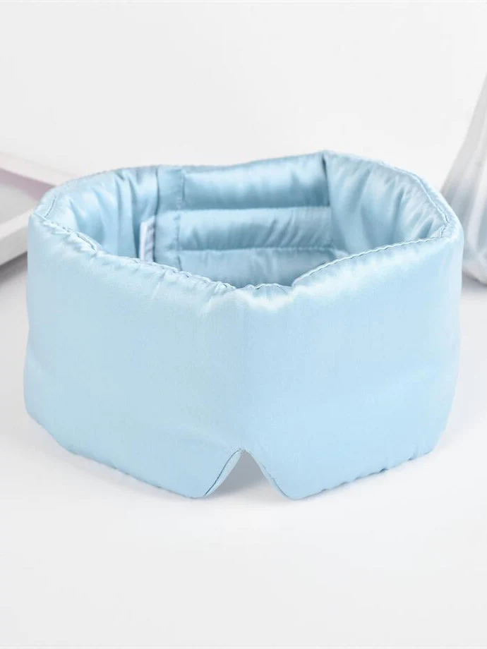 Antifaz para dormir de seda de una sola pieza con cierre de velcro - Image 30