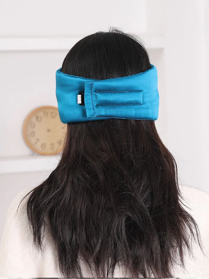 Antifaz para dormir de seda de una sola pieza con cierre de velcro - Image 36
