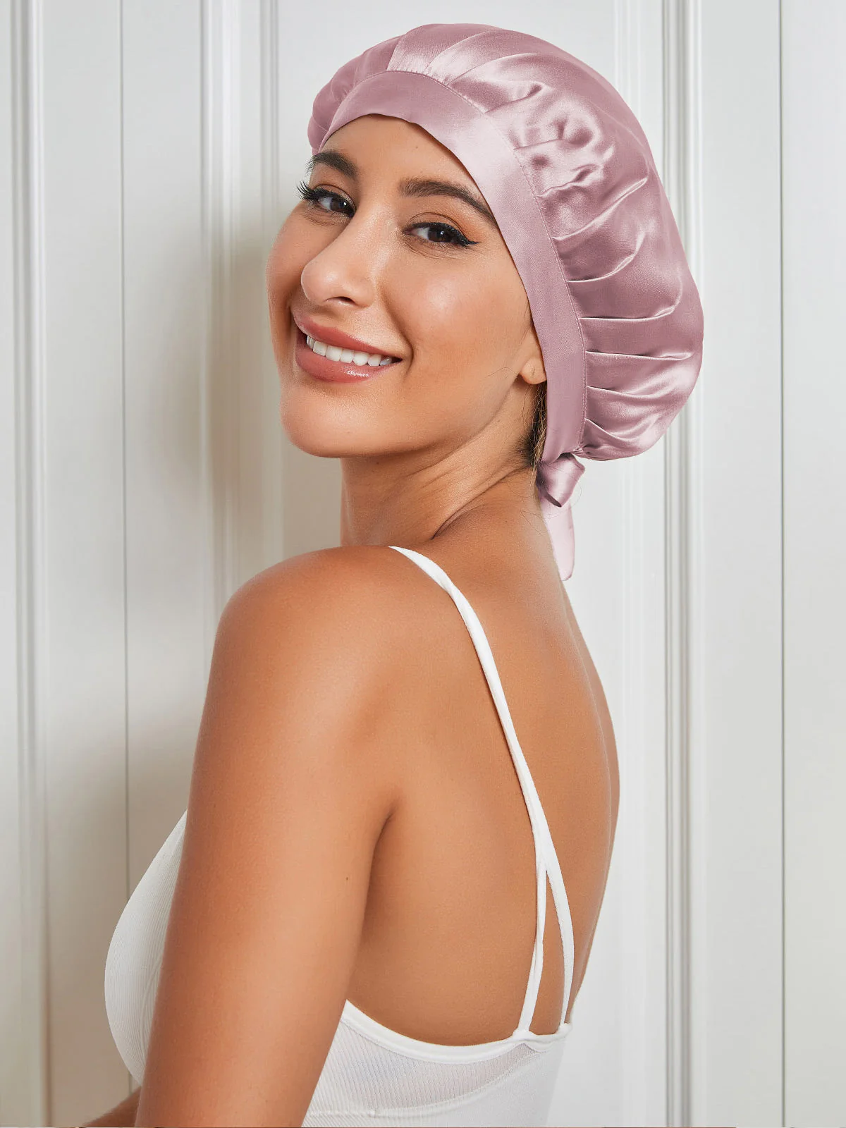 Gorro clásico de pura seda con cintas - Image 28
