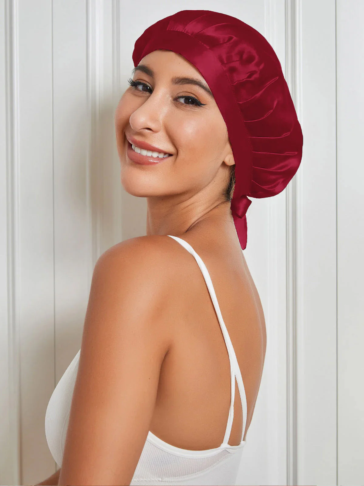 Gorro clásico de pura seda con cintas - Image 38