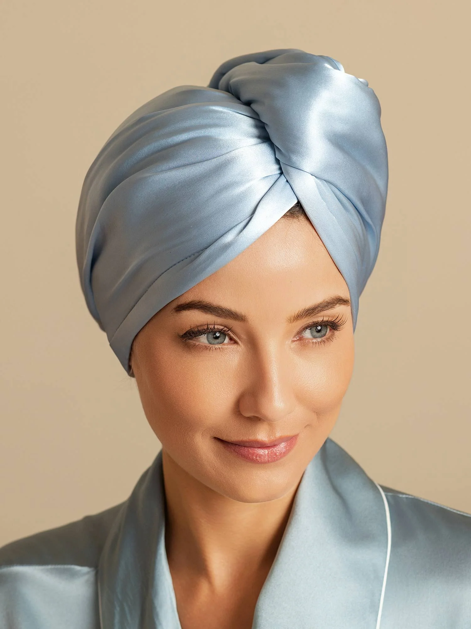 100% Seda de Mora Toalla Turbante Bifásica para el Cabello – Secado Rápido, Anti-Frizz & Suave con el Cabello - Image 13