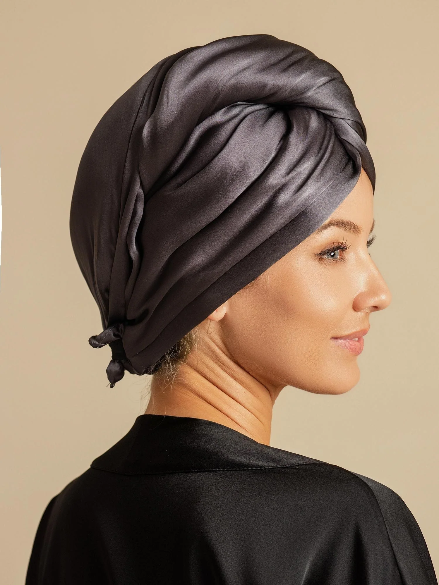 100% Seda de Mora Toalla Turbante Bifásica para el Cabello – Secado Rápido, Anti-Frizz & Suave con el Cabello - Image 20
