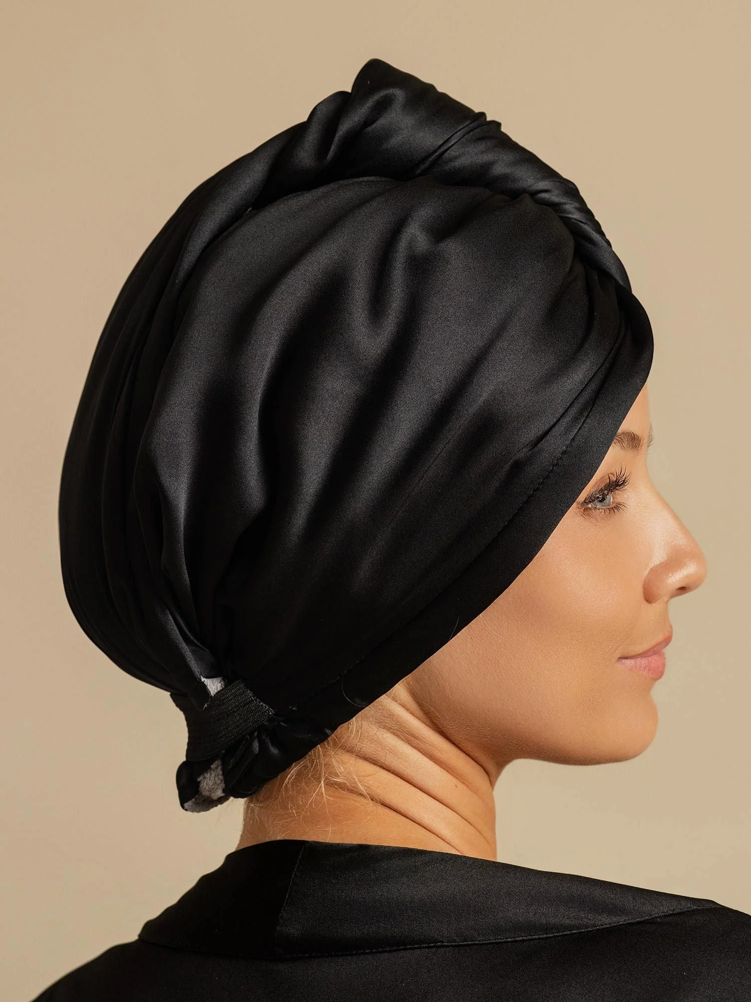 100% Seda de Mora Toalla Turbante Bifásica para el Cabello – Secado Rápido, Anti-Frizz & Suave con el Cabello - Image 7