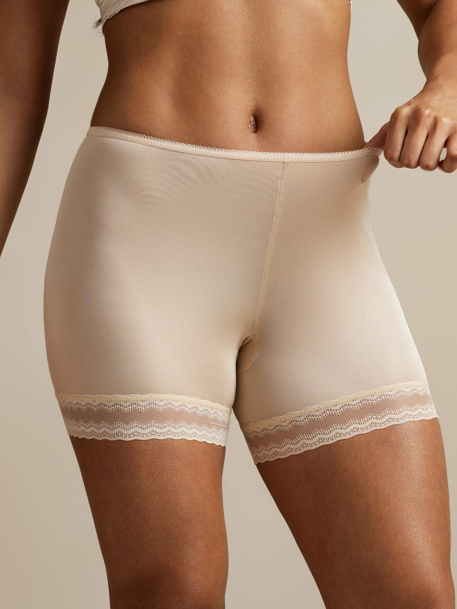 Seda Pura Encaje Borde Anti-Rozaduras Shorts - Image 13