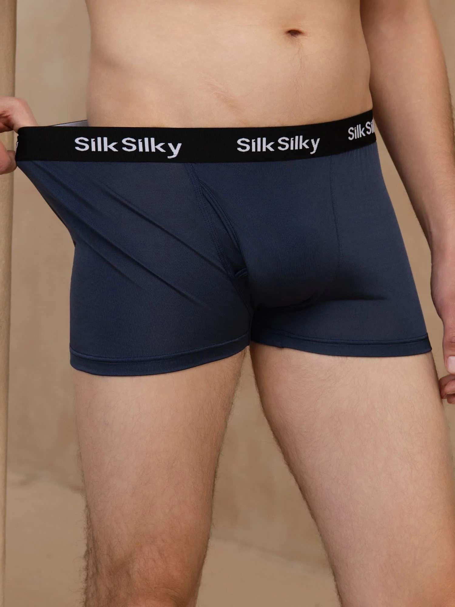 Pura Seda Hombre Comodidad Transpirable Boxer Brief Ropa Interior - Image 10