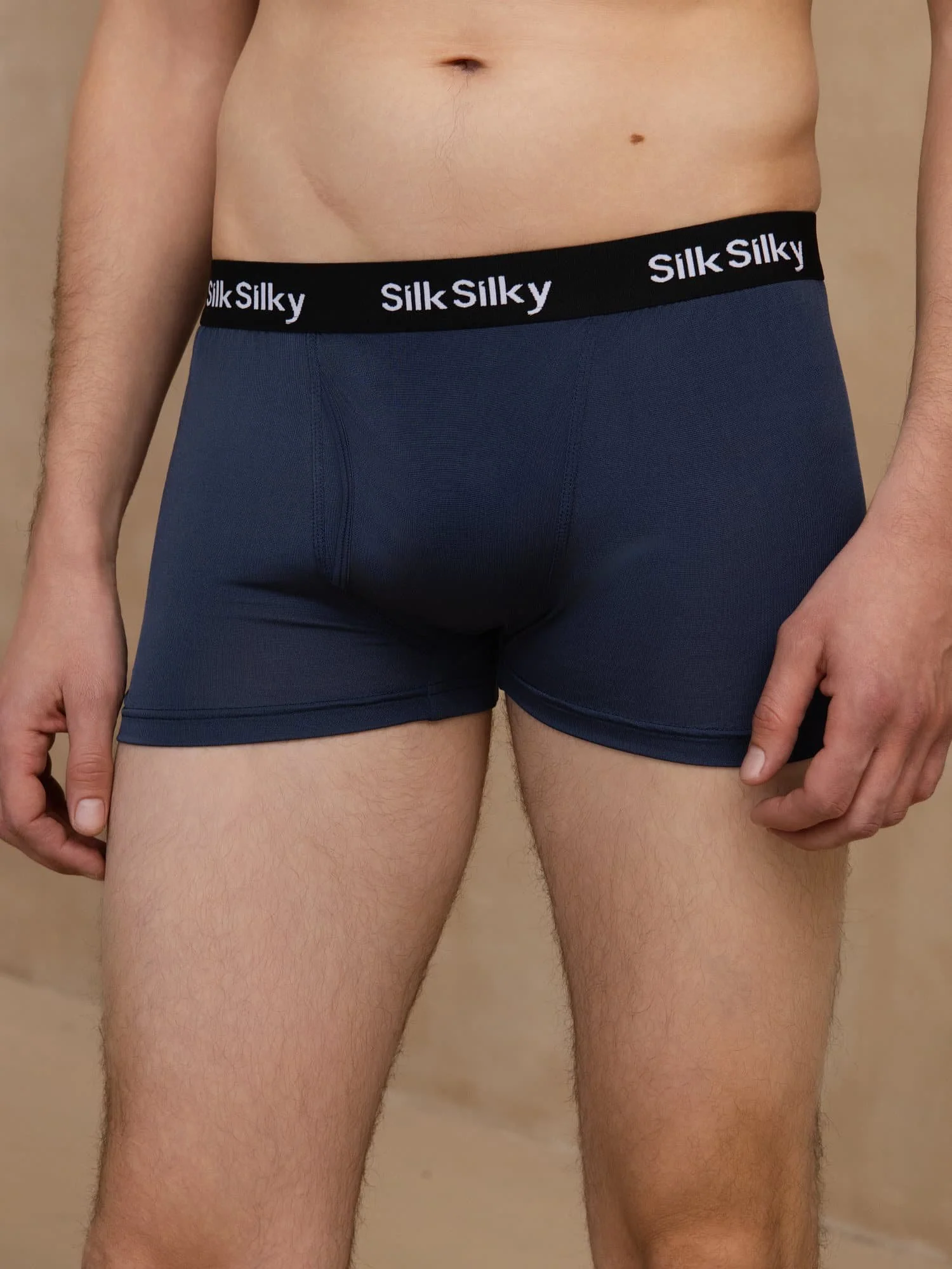Pura Seda Hombre Comodidad Transpirable Boxer Brief Ropa Interior - Image 14