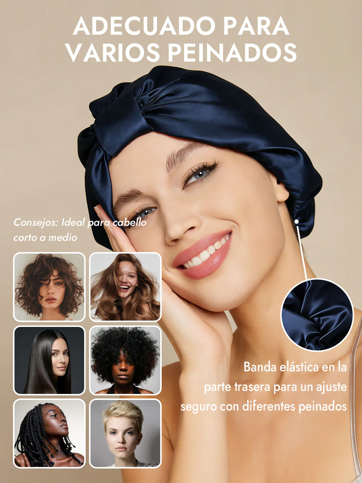 Gorro Turbante de Seda Pura - Image 17