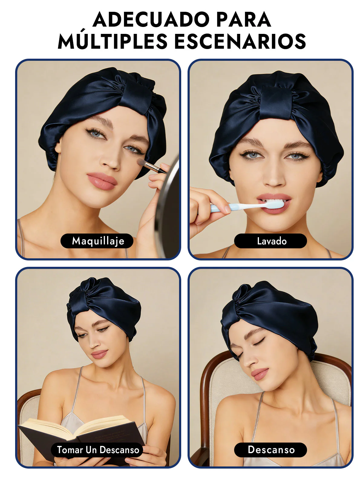 Gorro Turbante de Seda Pura - Image 18