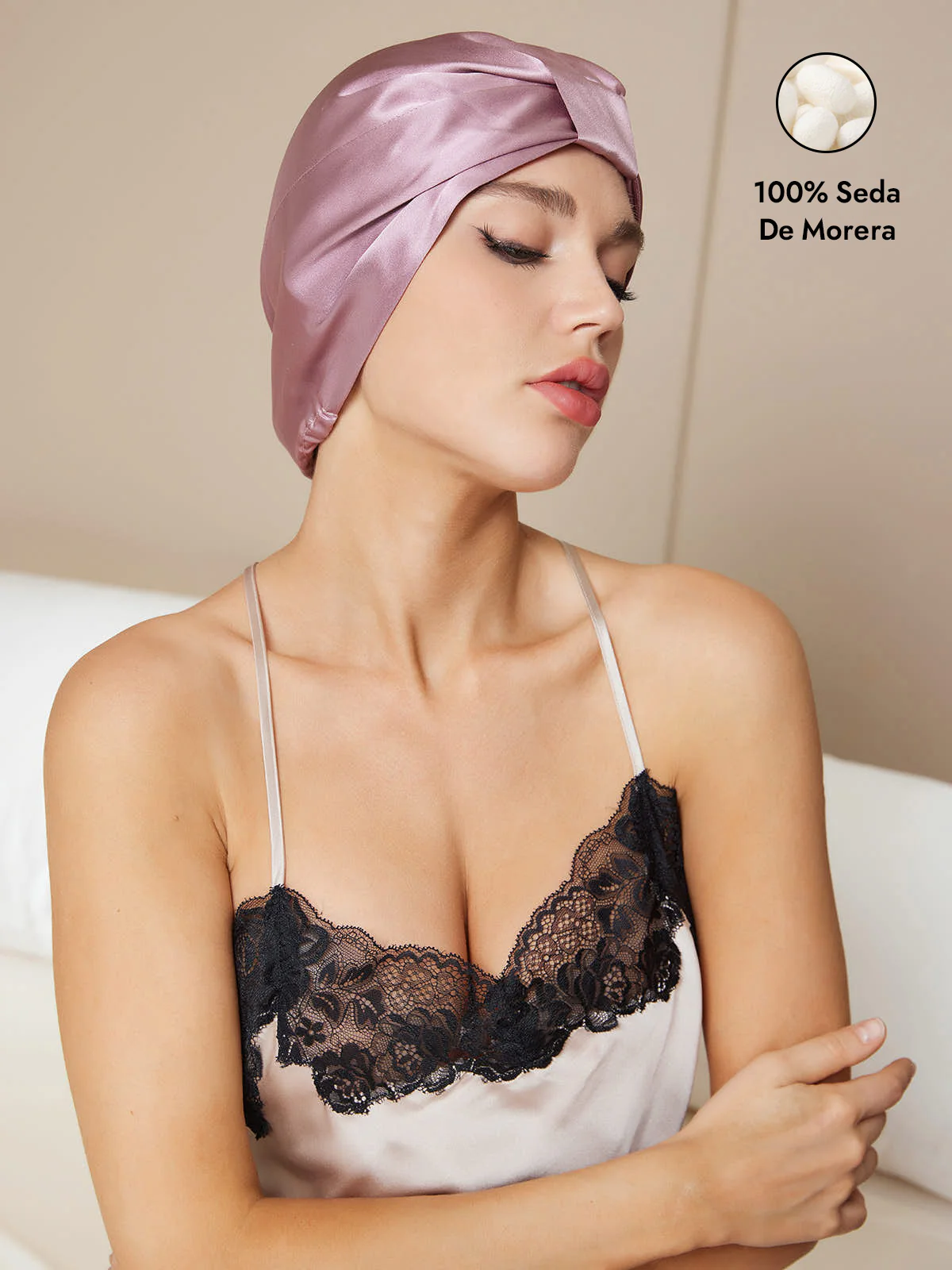 Gorro Turbante de Seda Pura - Image 25