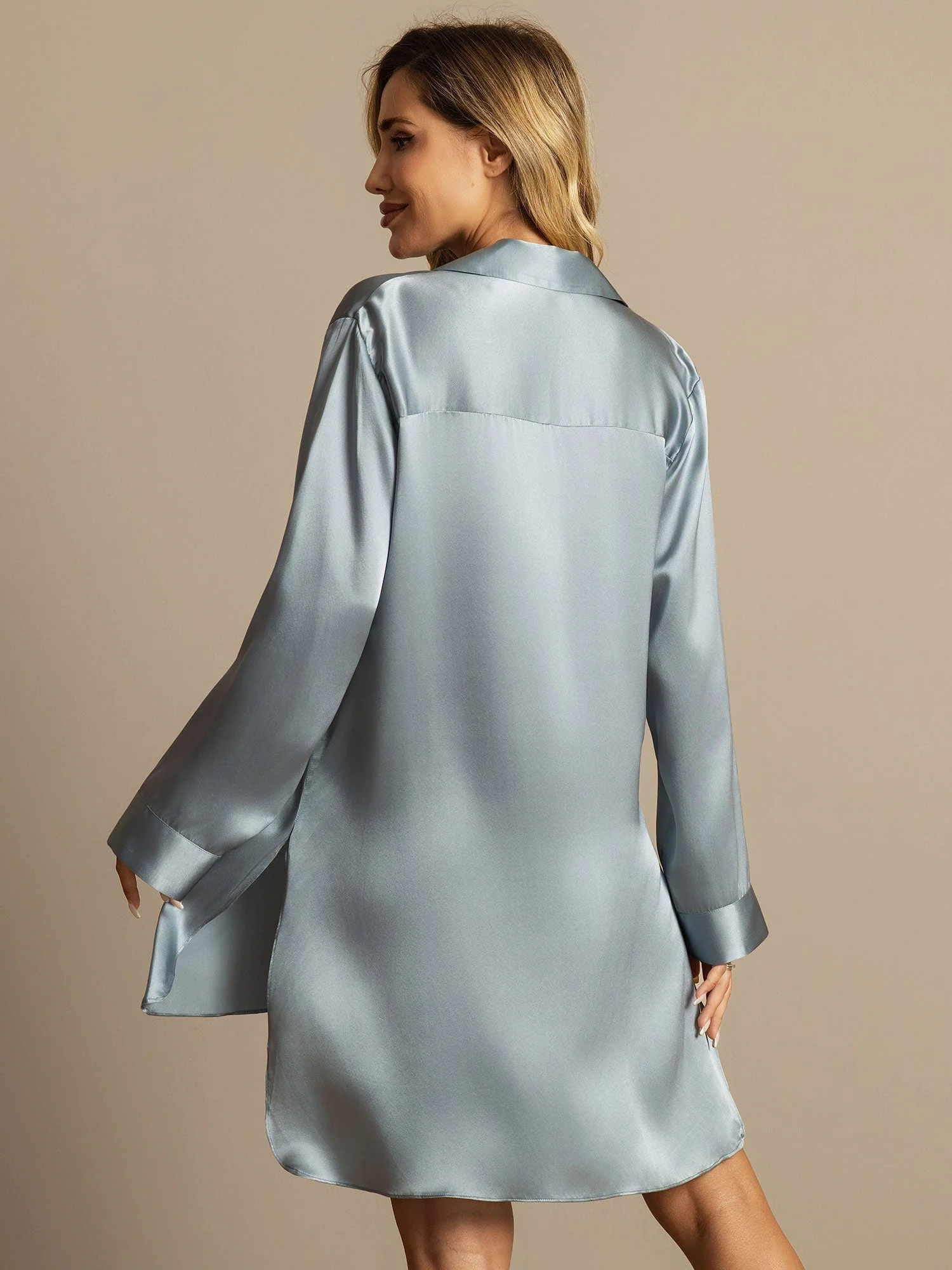 Camisón De Pura Seda Con Bajo Asimétrico - Image 11
