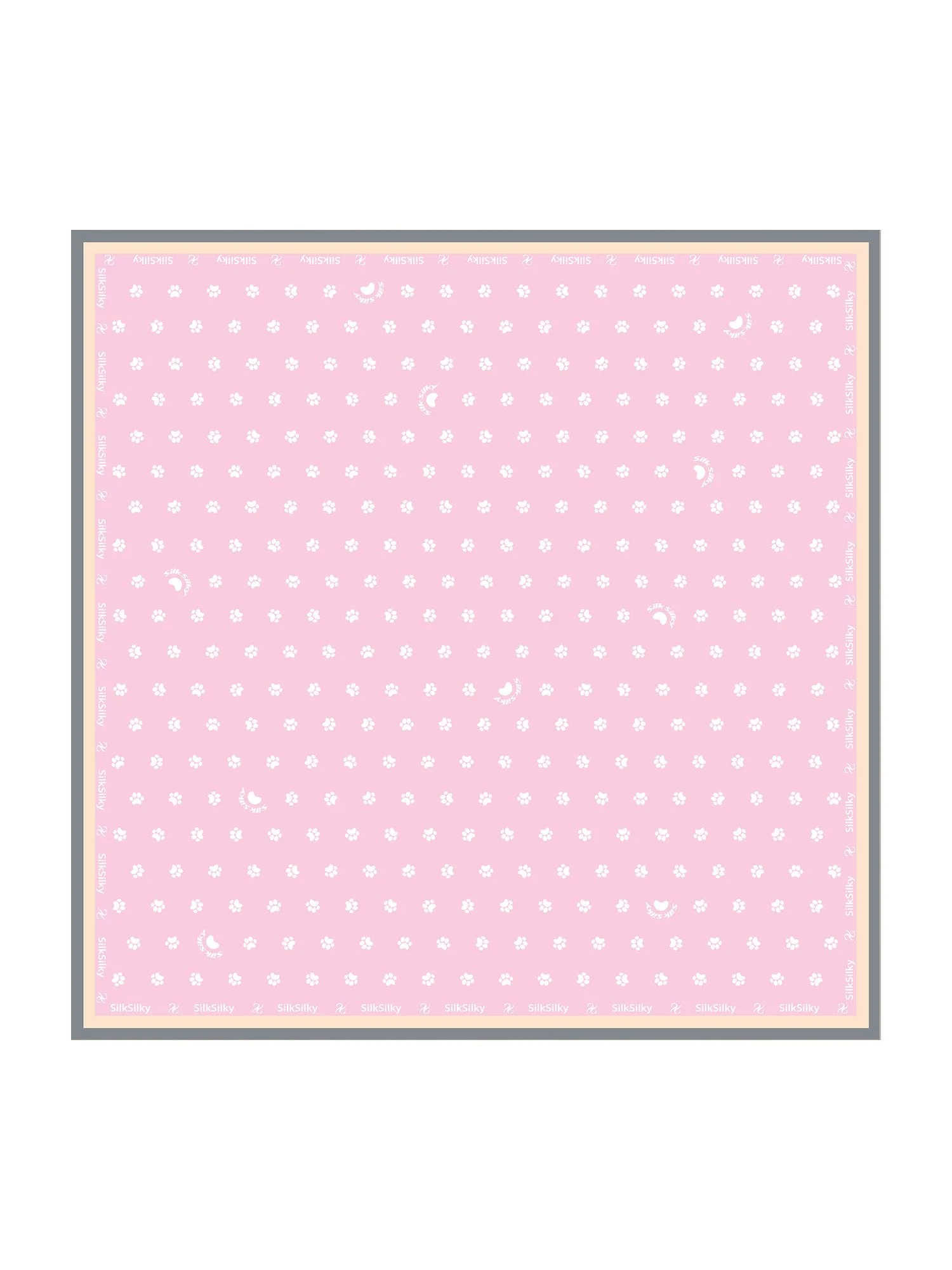 Pañuelo Cuadrado de Seda Pura con Huella de Pata - Tamaño 90x90cm - Image 13