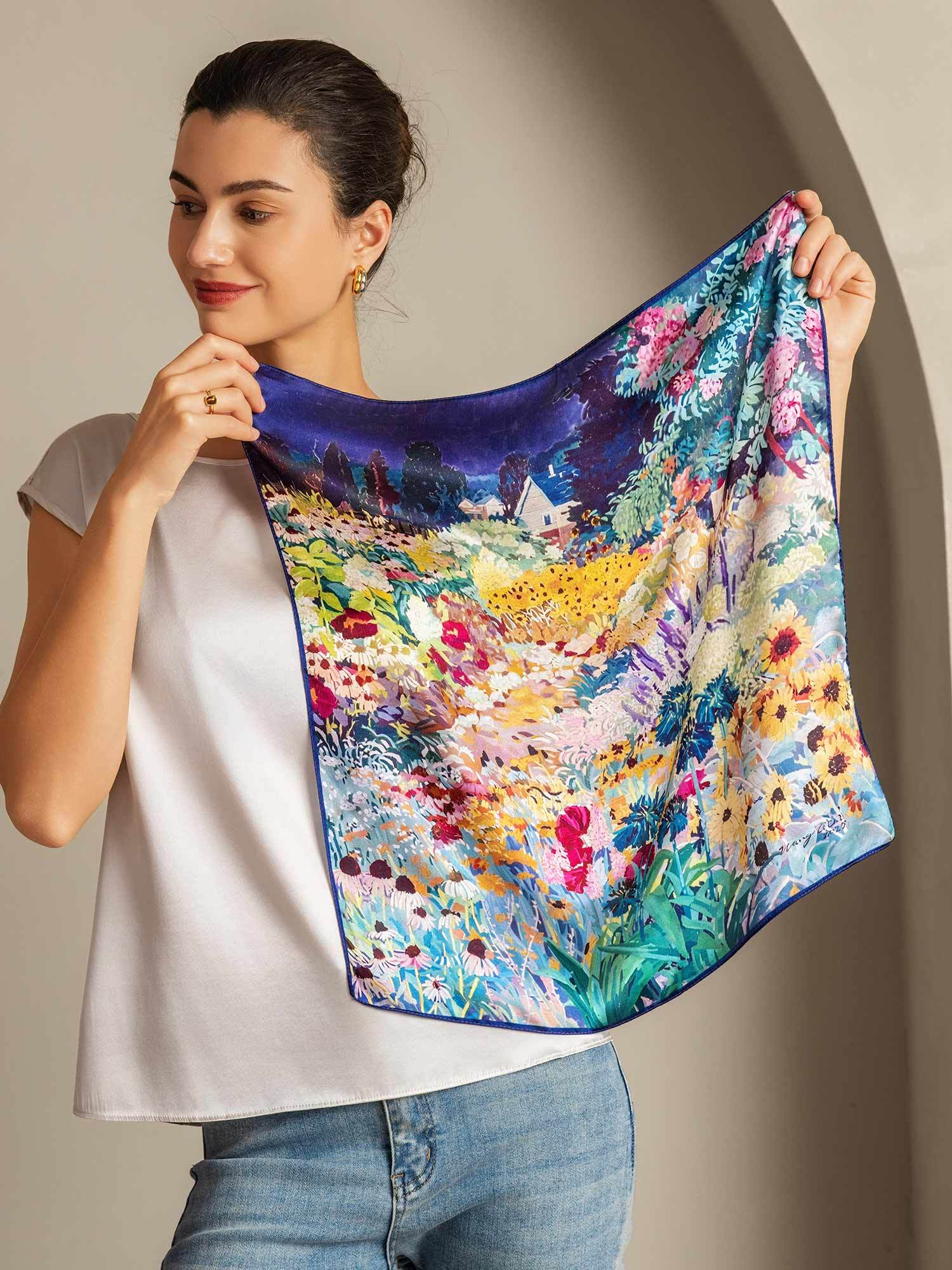 Pure Silk Bufanda Cuadrada Estampada 53*53 cm - Image 2