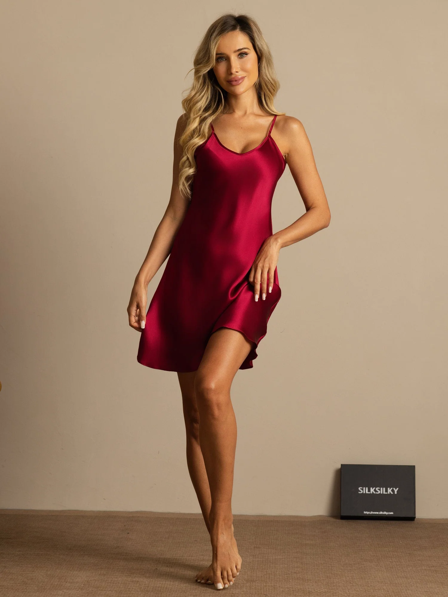 Camisón camisón sexy de pura seda - Image 20