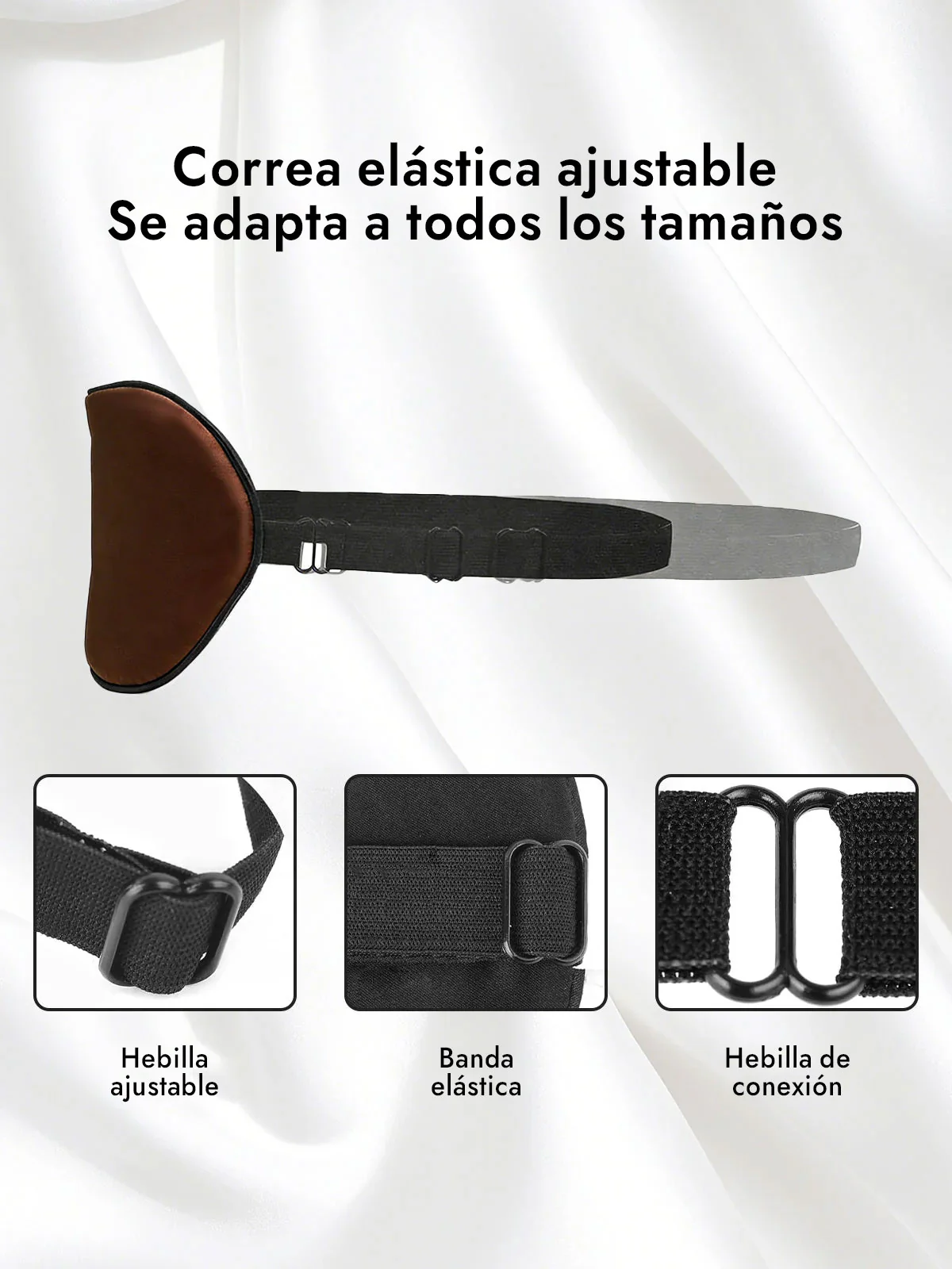 Pura Seda Elástica Banda Dormir Antifaz - Image 22
