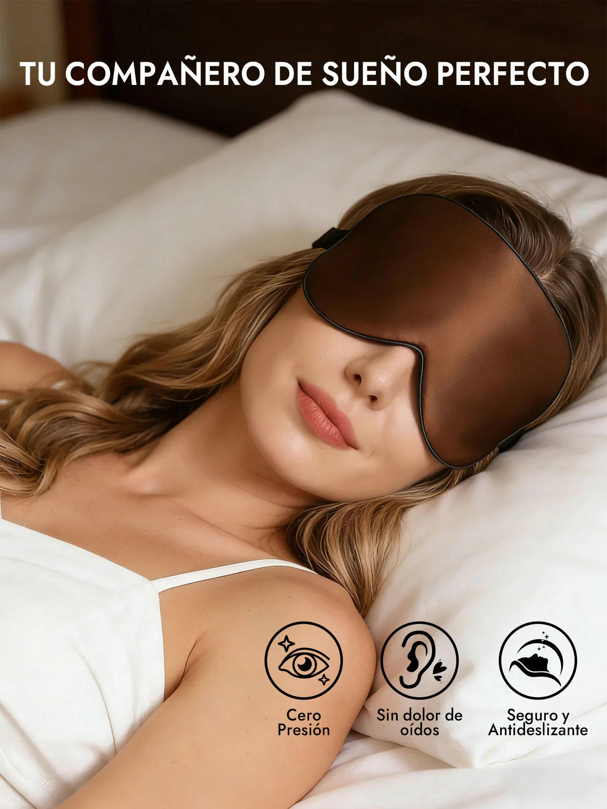 Pura Seda Elástica Banda Dormir Antifaz - Image 23