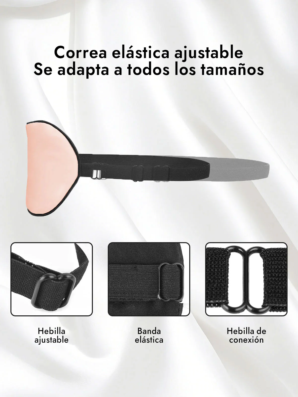 Pura Seda Elástica Banda Dormir Antifaz - Image 28