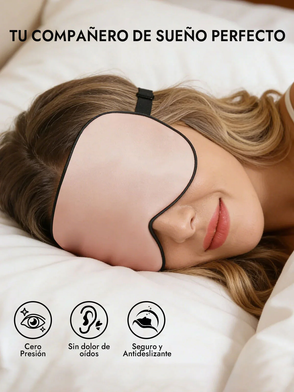 Pura Seda Elástica Banda Dormir Antifaz - Image 29