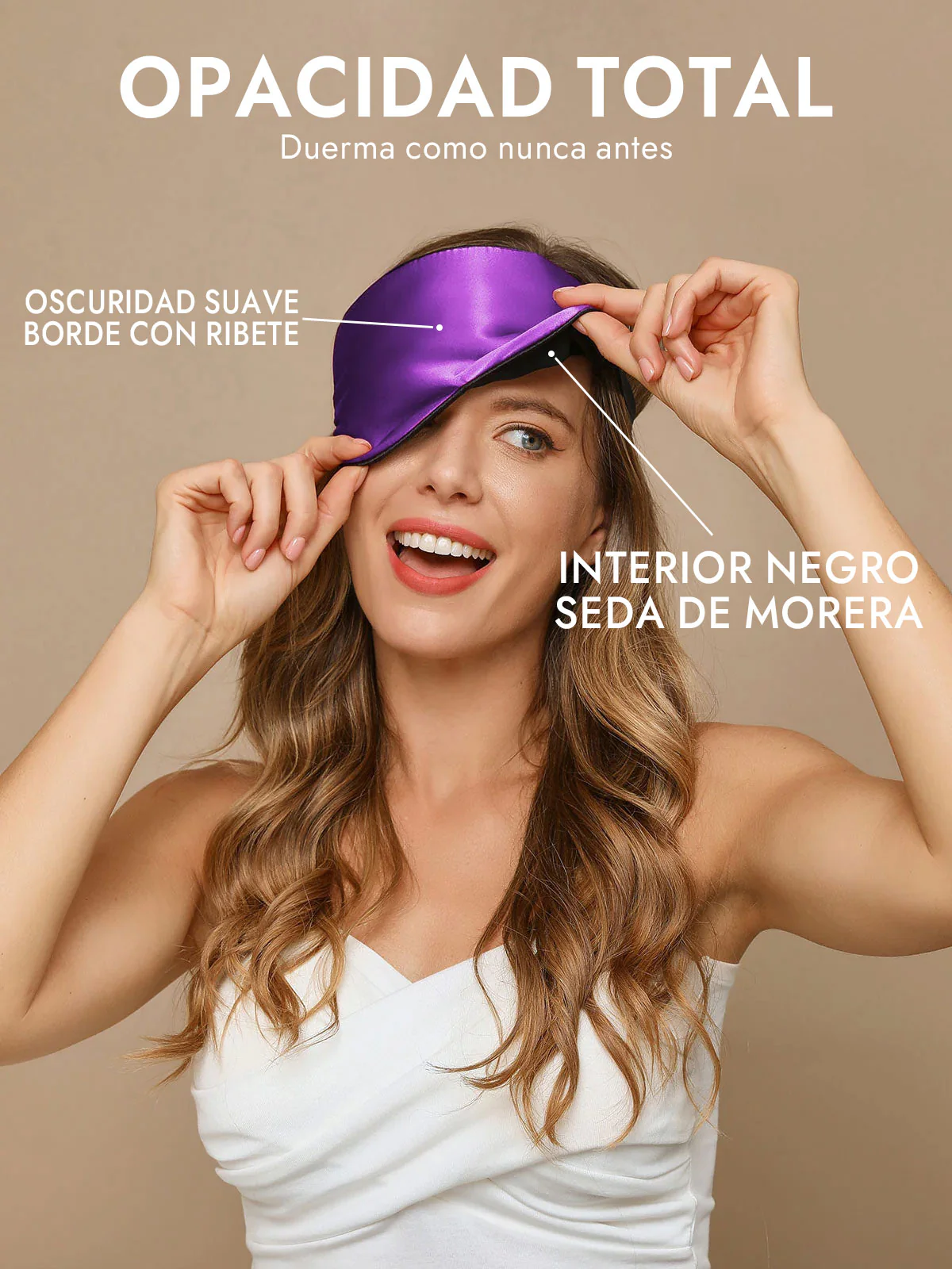 Pura Seda Elástica Banda Dormir Antifaz - Image 38