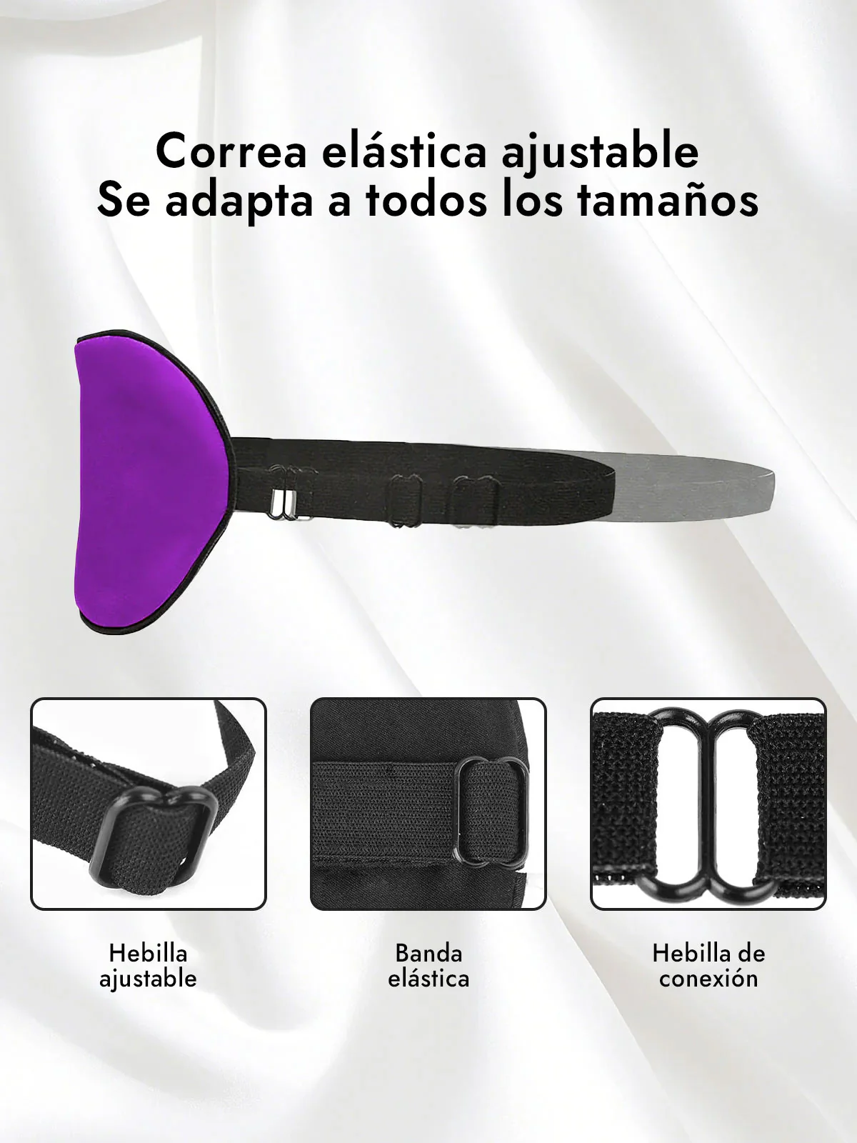 Pura Seda Elástica Banda Dormir Antifaz - Image 40