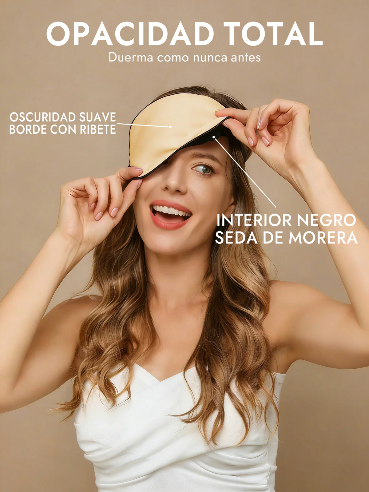 Pura Seda Elástica Banda Dormir Antifaz - Image 50