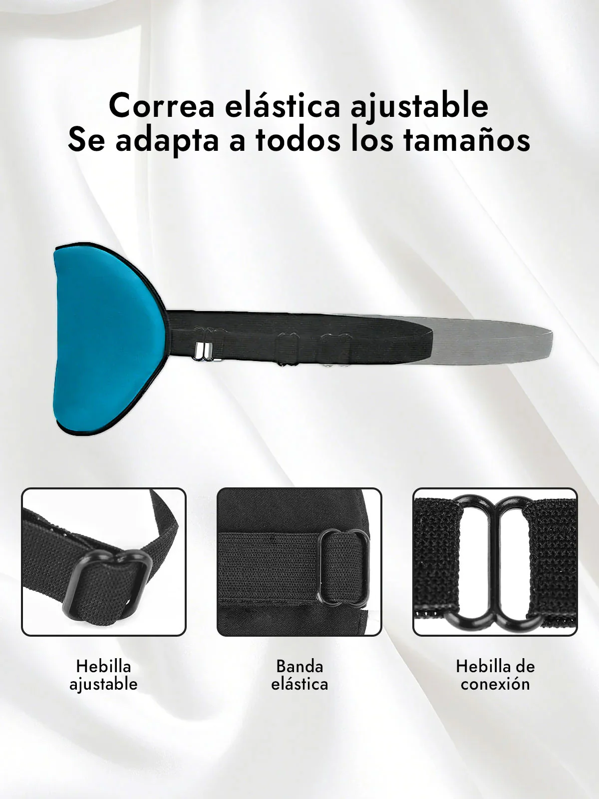 Pura Seda Elástica Banda Dormir Antifaz - Image 58