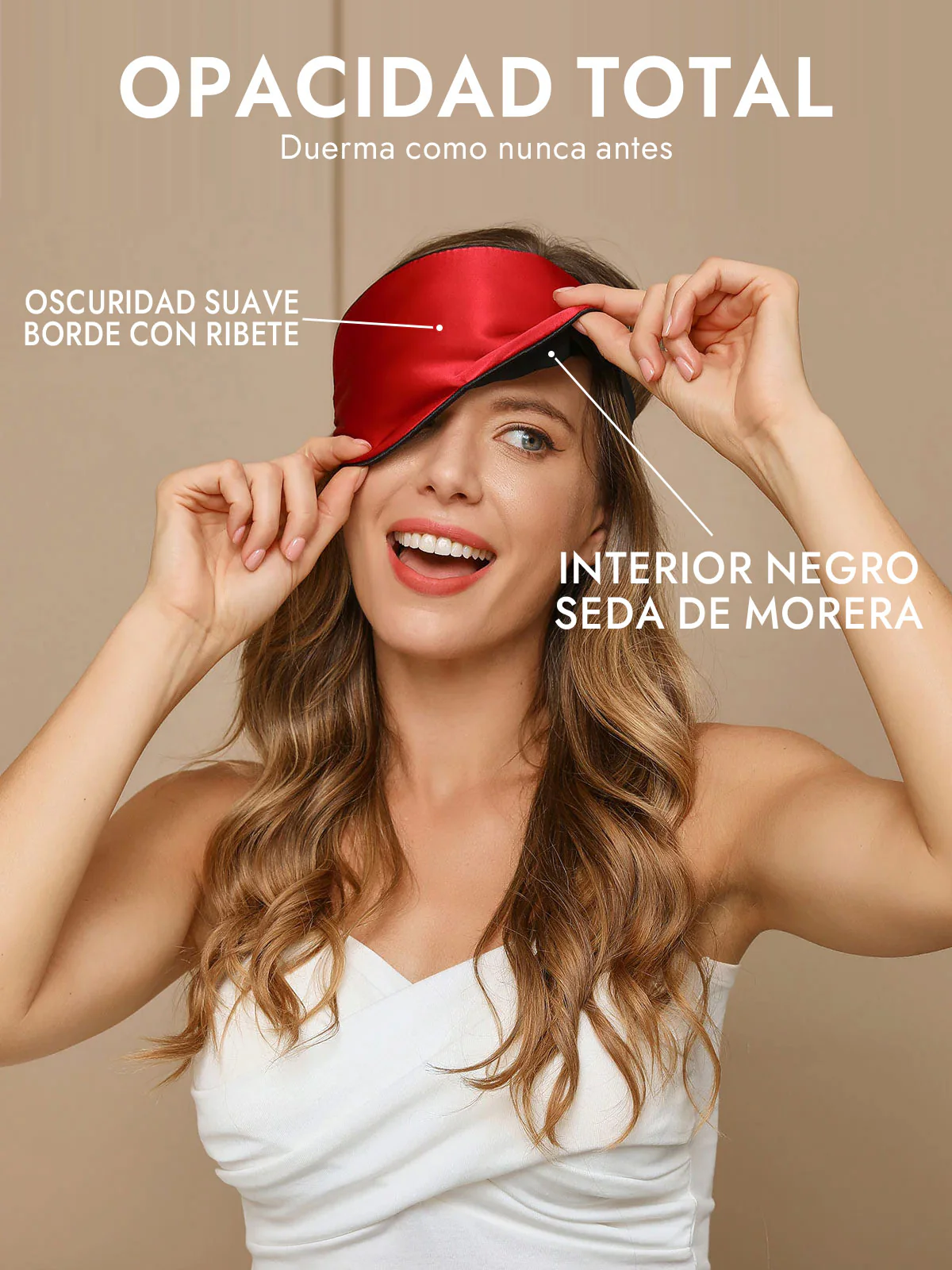 Pura Seda Elástica Banda Dormir Antifaz - Image 74