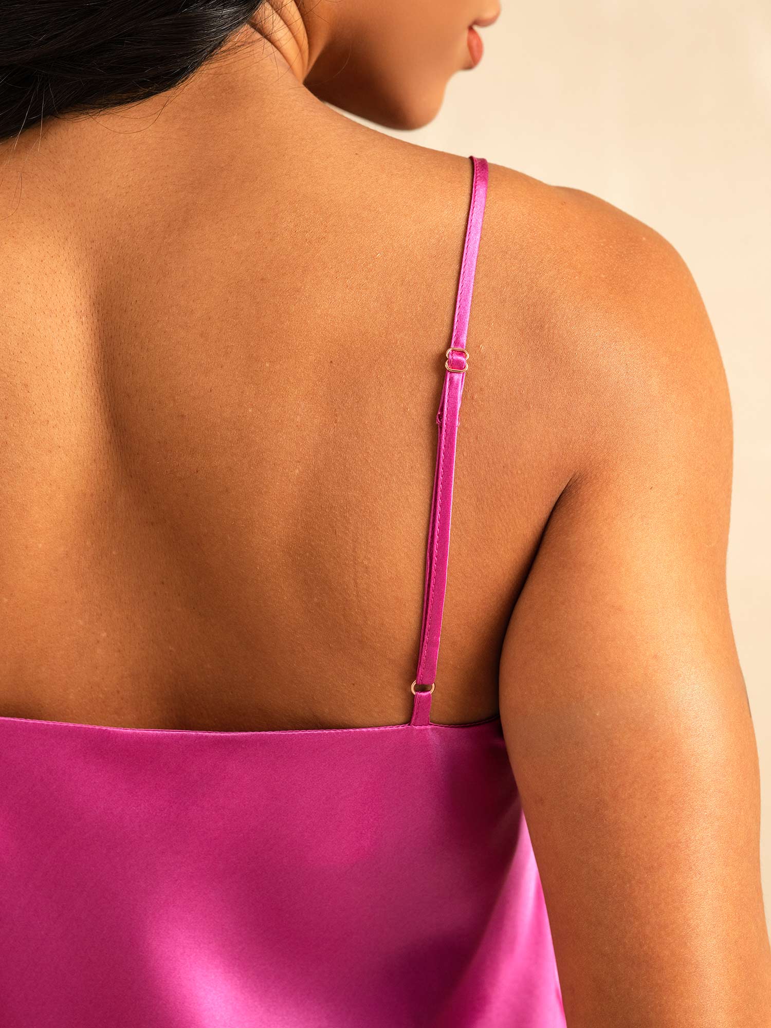 Conjunto De Camisola De Seda Pura Con Escote En V Por Encima De La Rodilla - Image 27