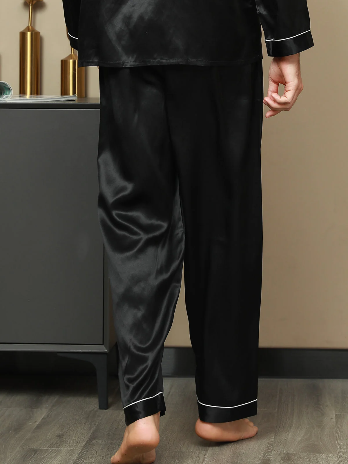 Seda Pura Casual Dormir Pantalones - Image 10