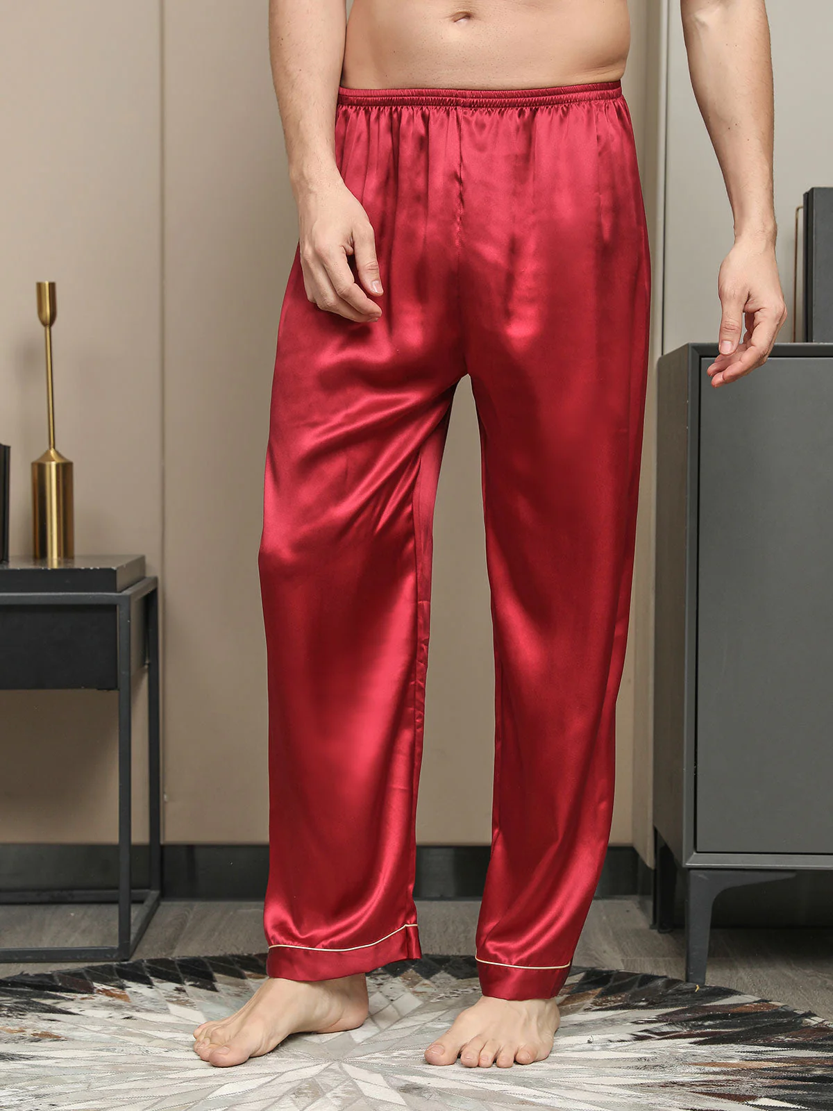 Seda Pura Casual Dormir Pantalones - Image 17