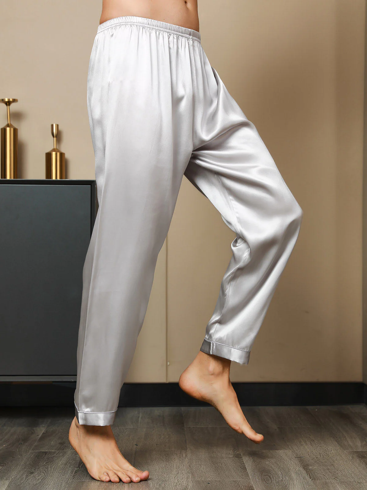 Seda Pura Casual Dormir Pantalones - Image 19