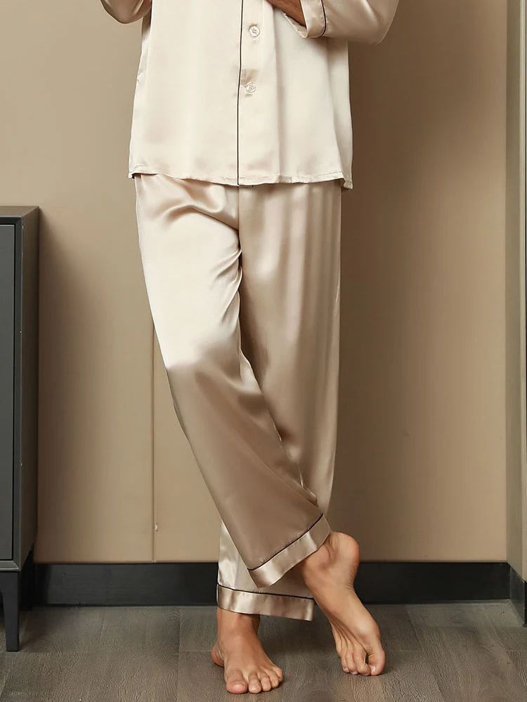 Seda Pura Casual Dormir Pantalones - Image 33