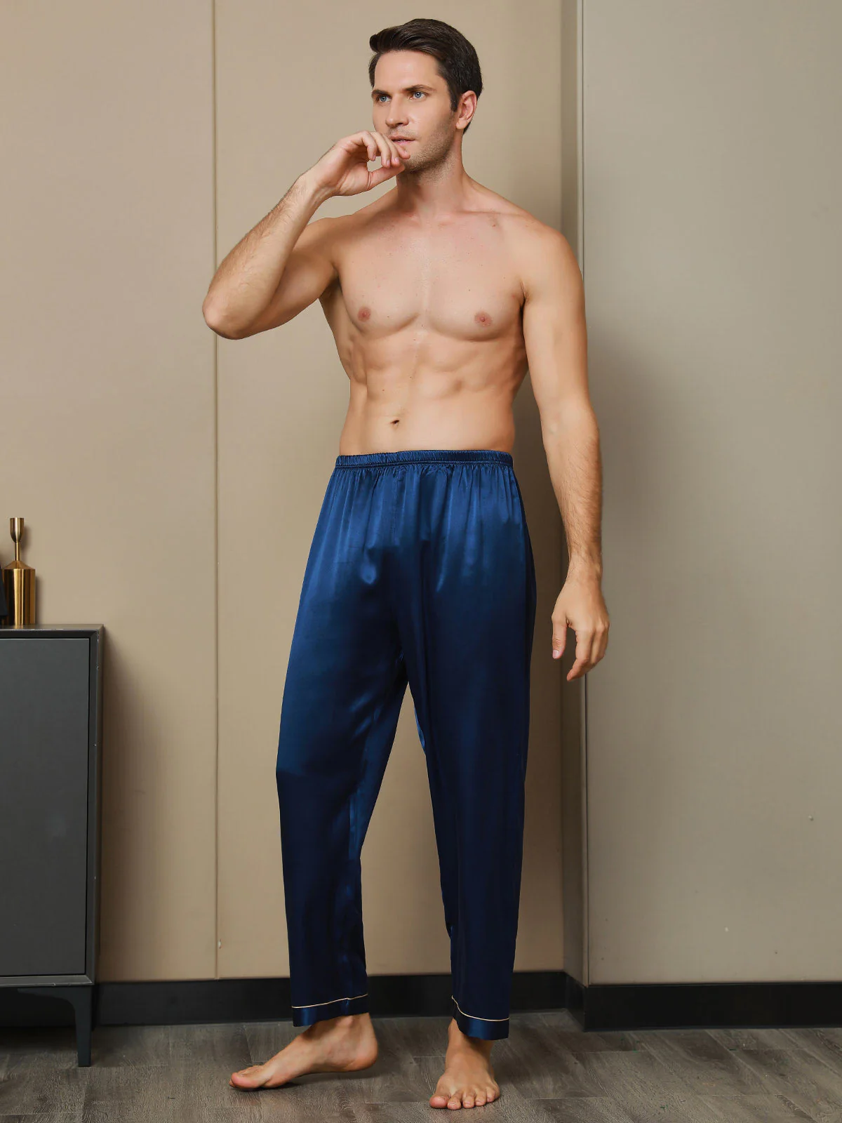 Seda Pura Casual Dormir Pantalones - Image 4