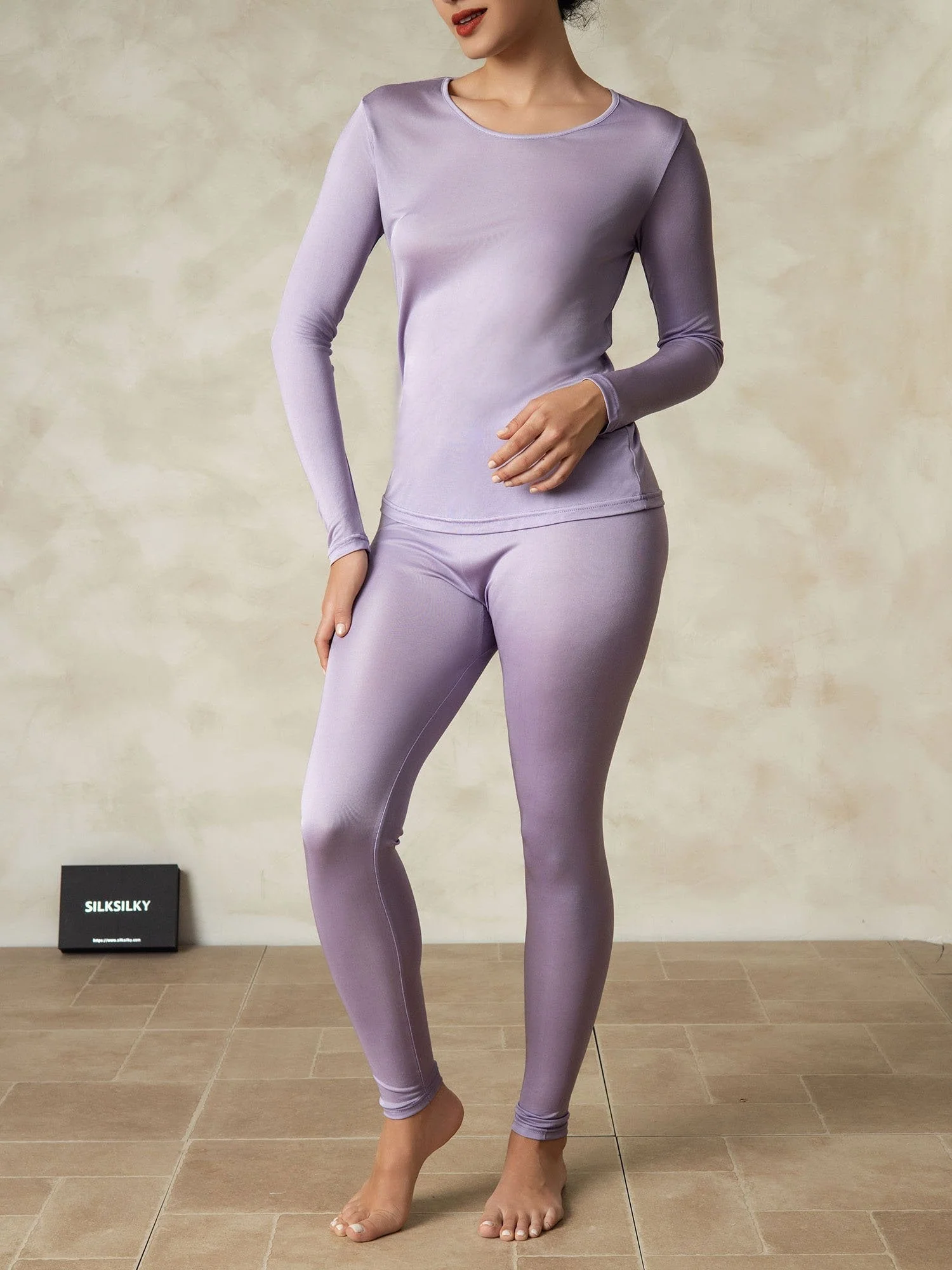 Ropa Interior De Mujer De Manga Larga De Jersey De Seda - Image 15