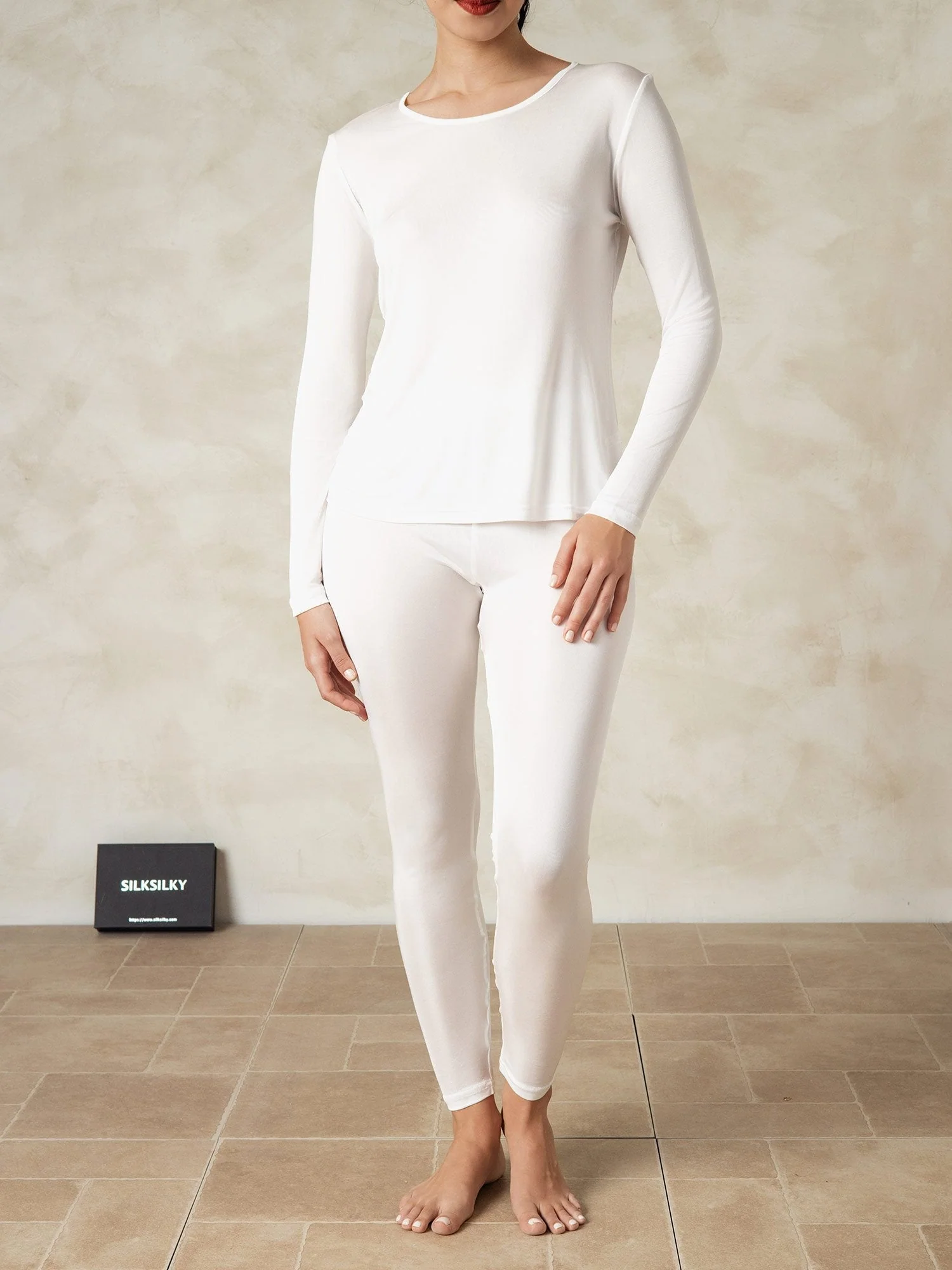 Ropa Interior De Mujer De Manga Larga De Jersey De Seda - Image 17