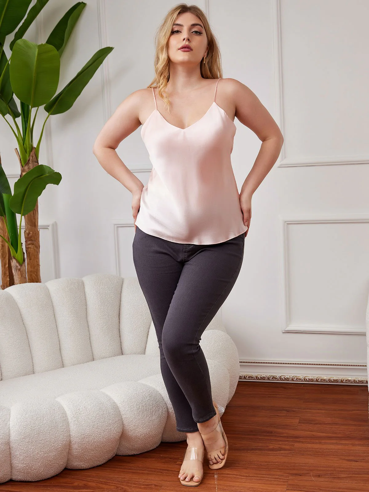 Top De Camisola De Seda Talla Grande Para Mujer - Image 25